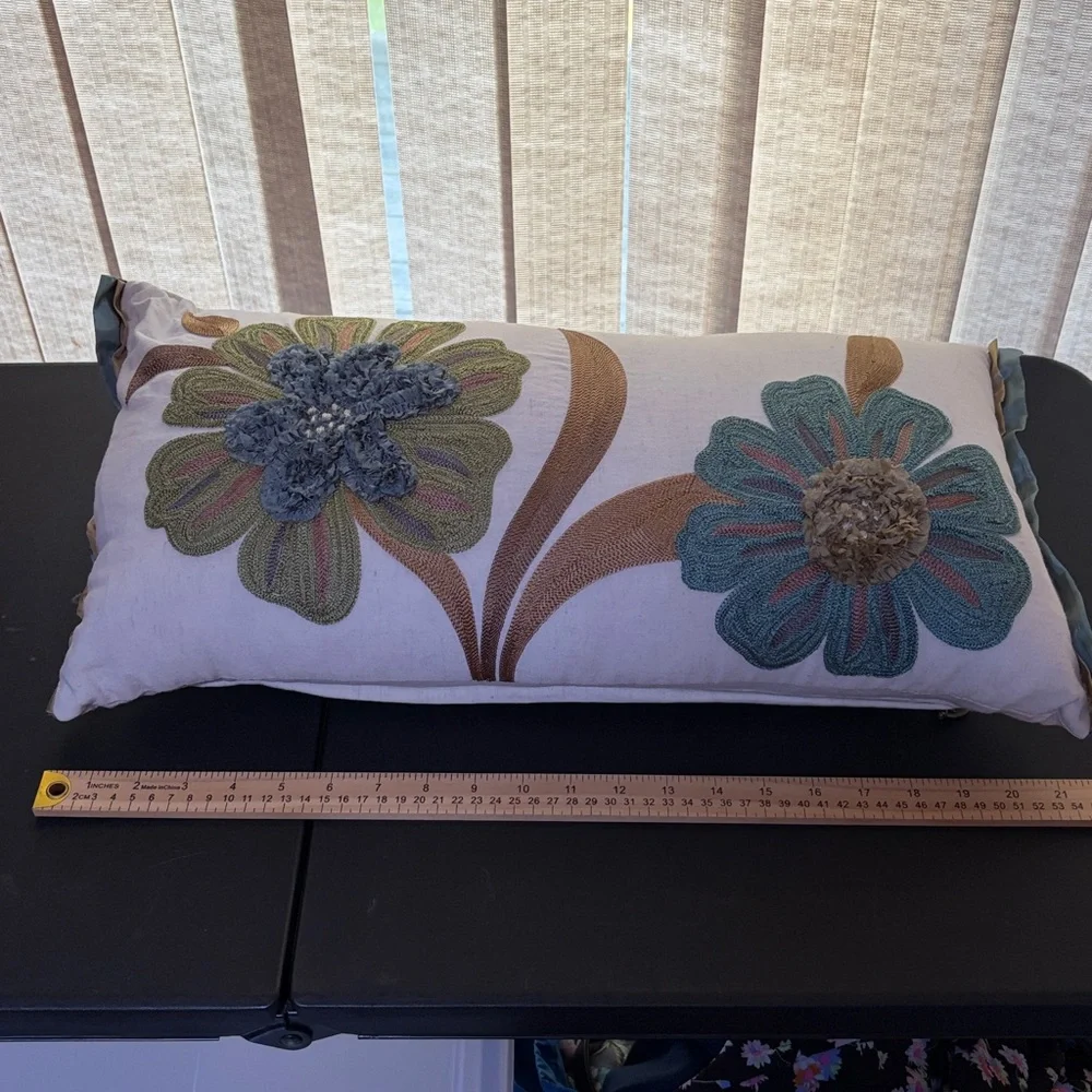 Pier 1 Cream Textured Pillow